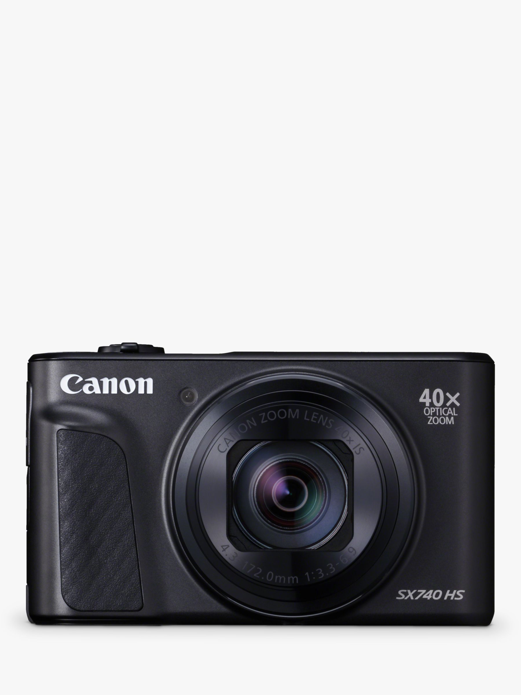 Canon PowerShot SX740 HS Digital Camera, 4K Ultra HD, 20.3MP, 40x Optical Zoom, Wi-Fi, Bluetooth, 3 Tiltable Screen