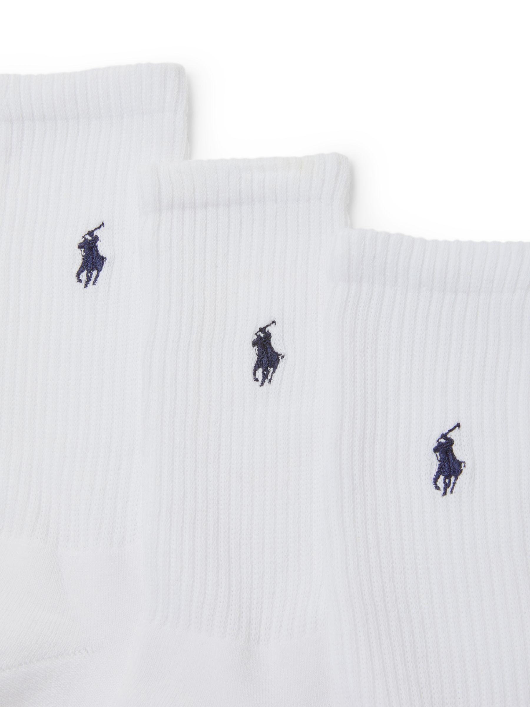 Polo Ralph Lauren Sports Socks, Pack of 3, One Size, White