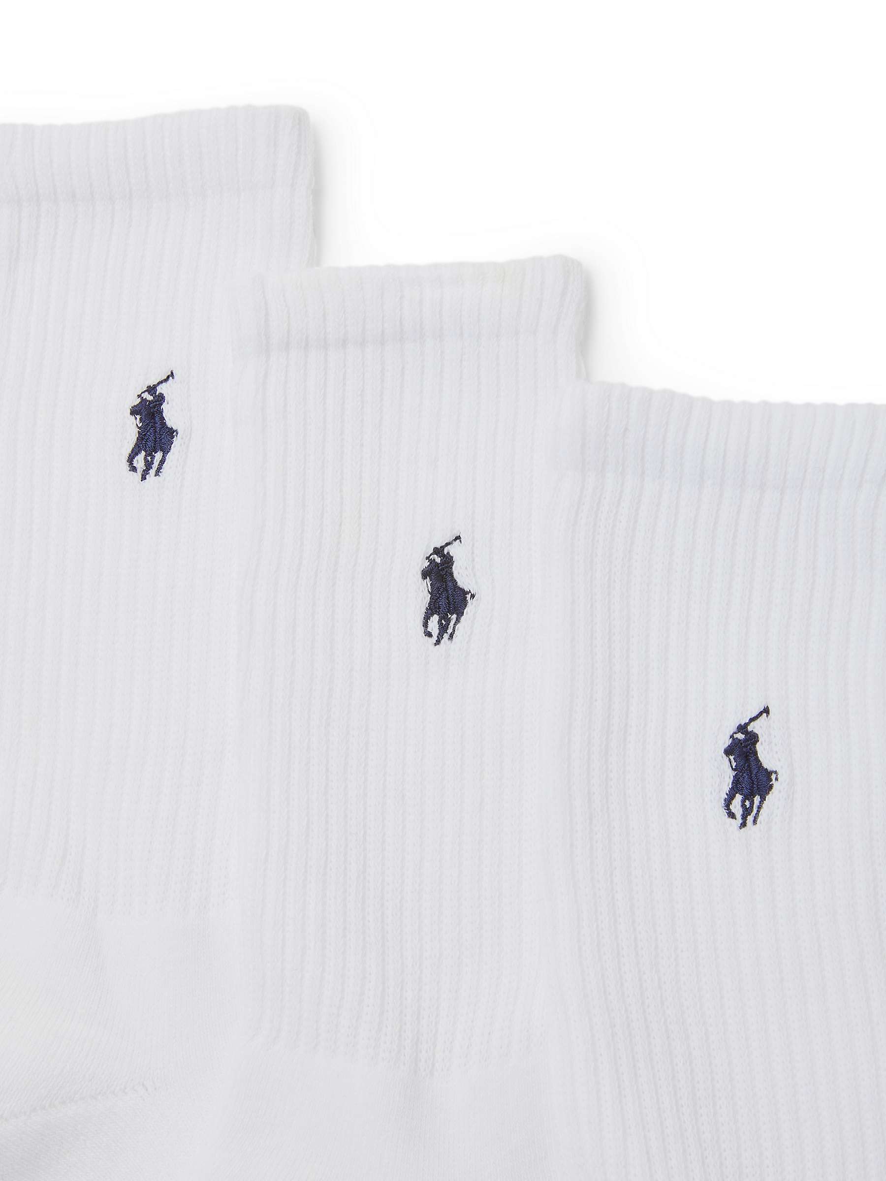 Buy Polo Ralph Lauren Sports Socks, Pack of 3, One Size, White Online at johnlewis.com