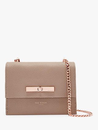 Ted Baker Juliah Leather Cross Body Bag, Taupe