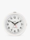 Acctim Elana Non-Ticking Sweep Analogue Alarm Clock, White