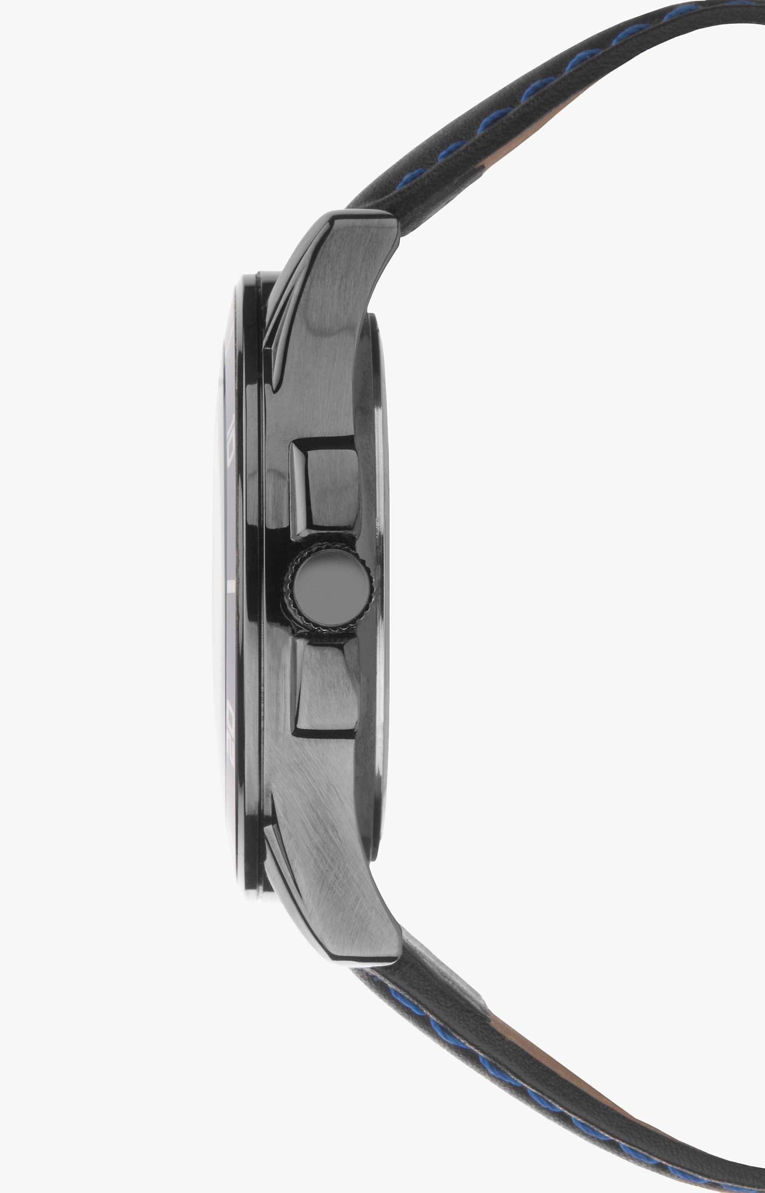 Buy Sekonda 1634.27 Men's Chronograph Leather Strap Watch, Black/Midnight Blue Online at johnlewis.com