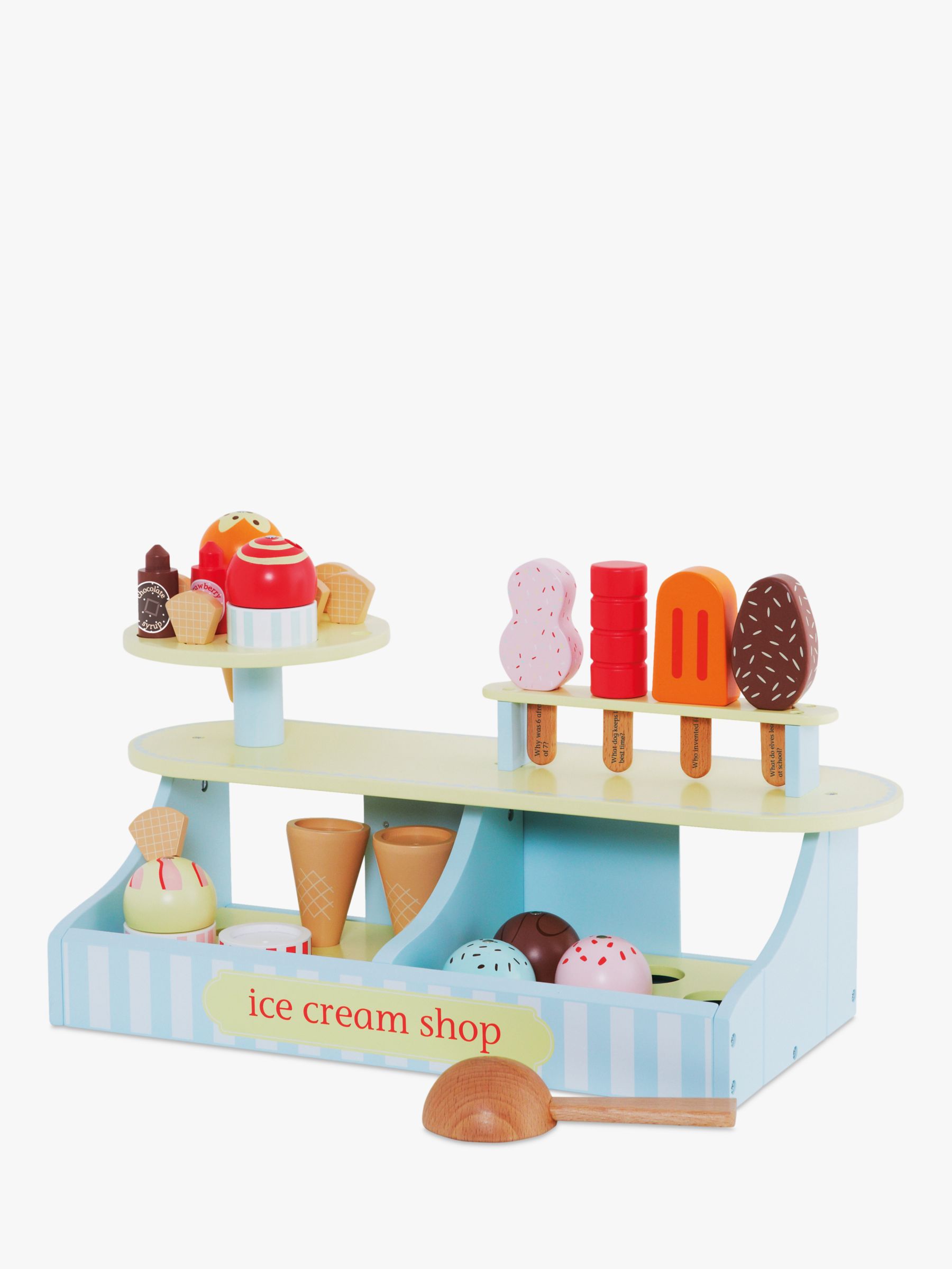 wooden ice cream set