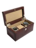 Dulwich Designs Windsor Leather 3 Piece Watch Box, Brown