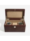 Dulwich Designs Windsor Leather 3 Piece Watch Box, Brown