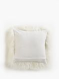 John Lewis Mongolian Sheepskin Cushion, White