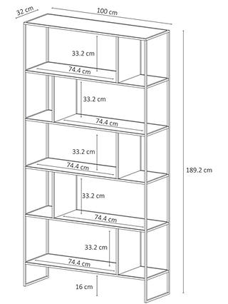 Partners Shelving Unit Bookcase, Bookcase Shelf Dimensions