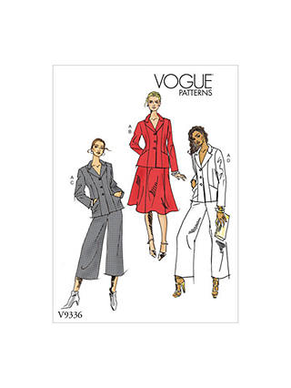 Vogue Women's Jacket and Trousers Sewing Pattern, 9336, A5