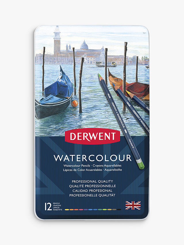 Derwent Watercolour Pencils Tin, Set of 12