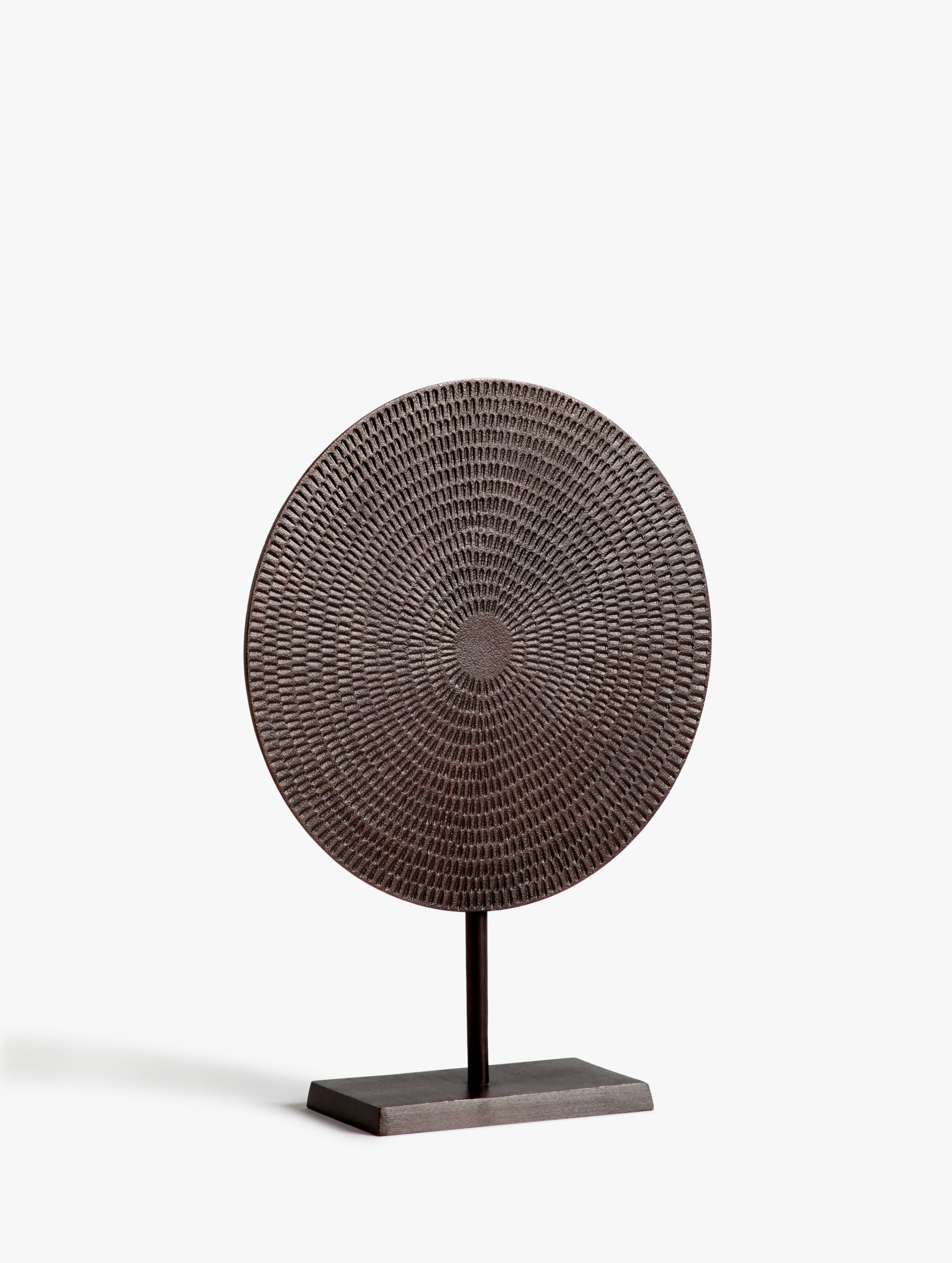 John Lewis & Partners Etched Disc Sculpture, H49cm