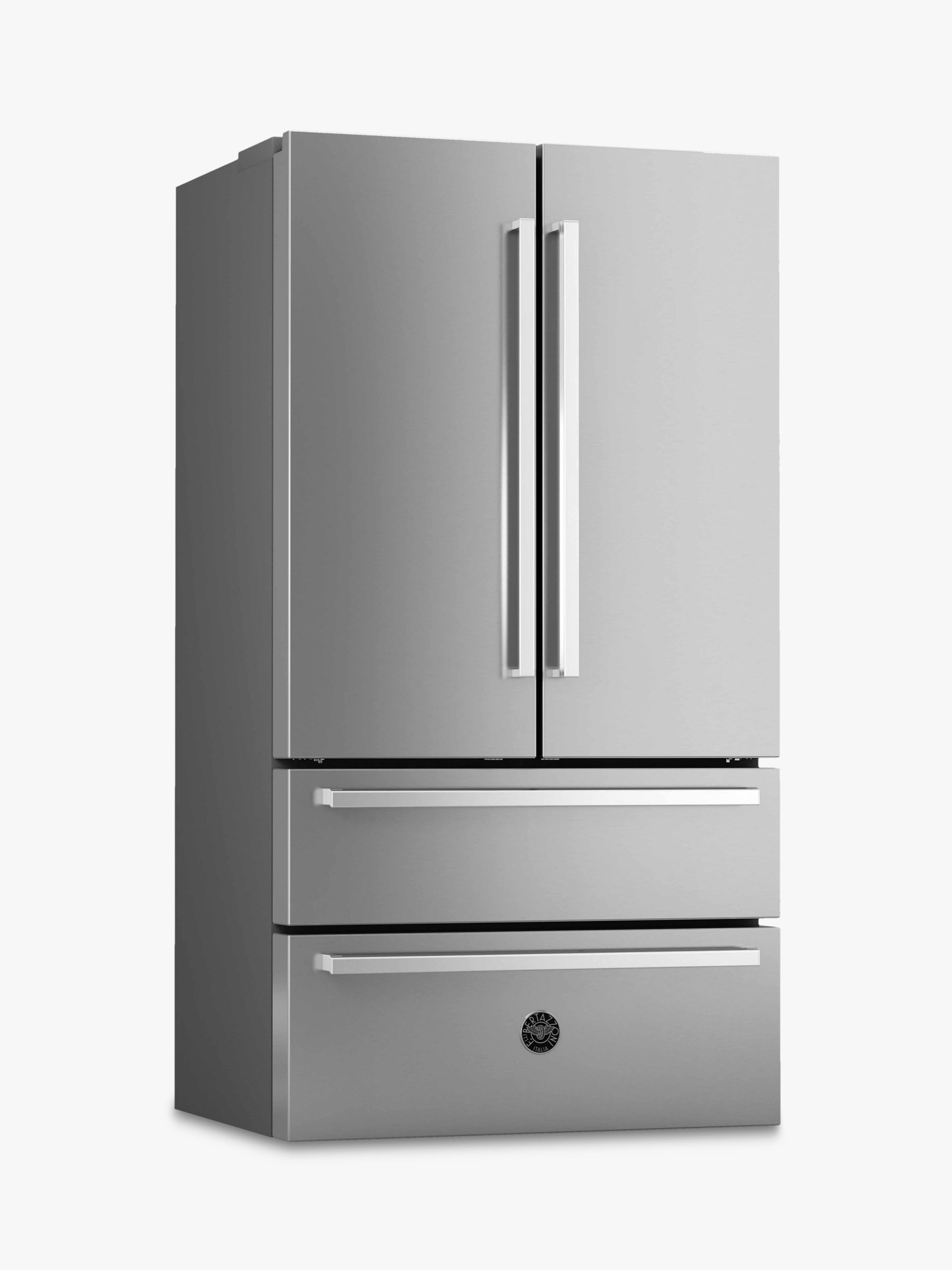 Bertazzoni REF90X Freestanding French Door Fridge Freezer, A+ Energy Rating, 59.5cm Wide, Stainless Steel