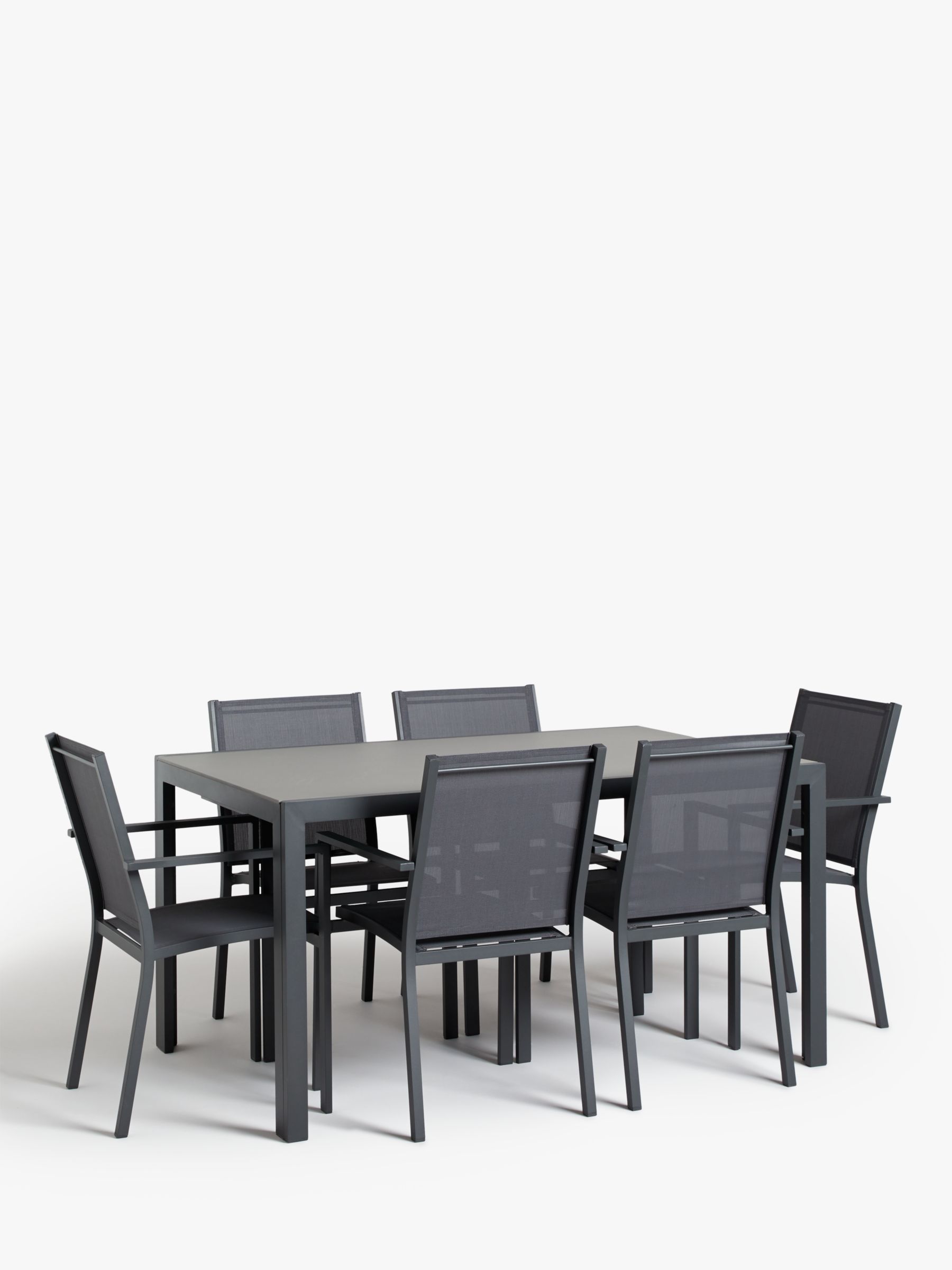 John Lewis & Partners Miami 6-Seat Glass Top Garden Dining Table