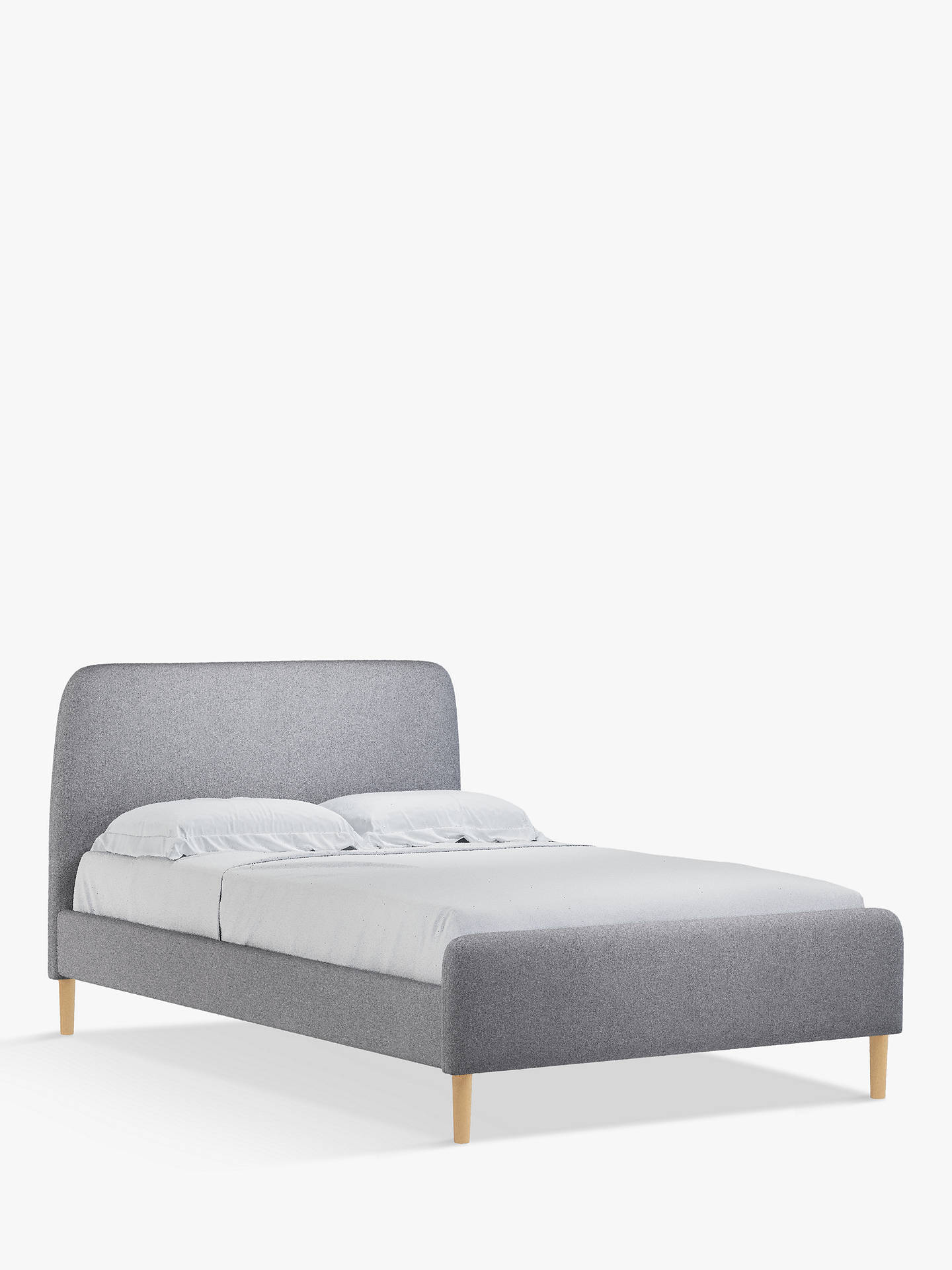 House by John Lewis Bonn Upholstered Bed Frame, Small Double, Saga Grey at John Lewis & Partners