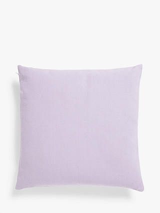 John Lewis & Partners Plain Cotton Cushion, Lilac