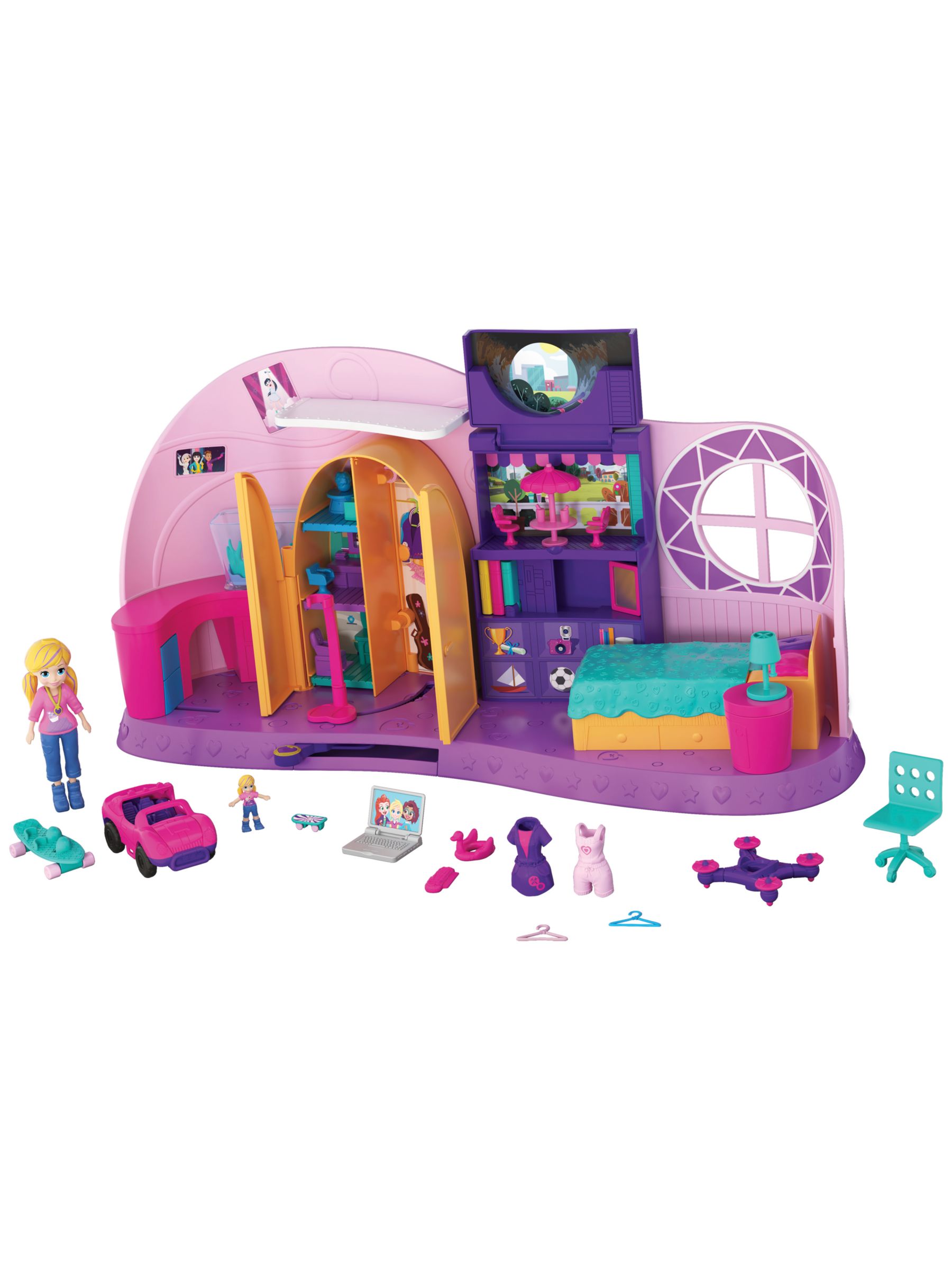 polly pocket go tiny room set