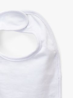 John Lewis ANYDAY Cotton Bibs, Pack of 5, White