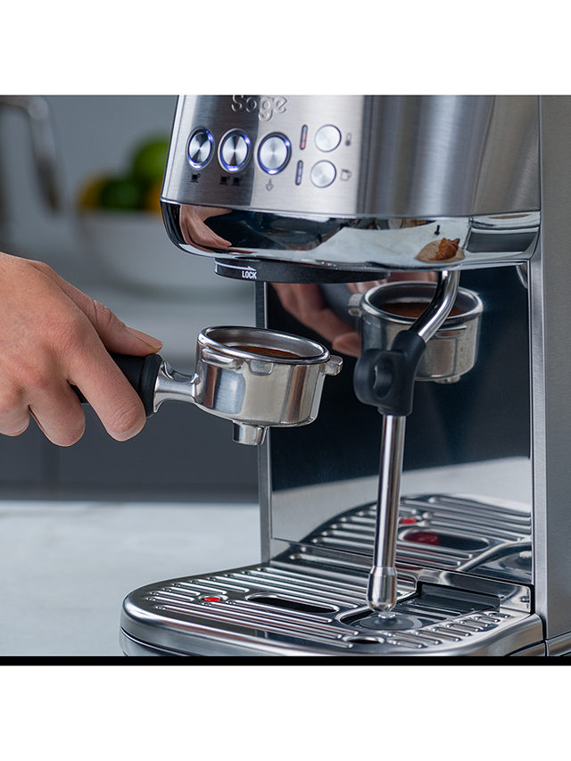 Sage SES500BSS Bambino Plus Coffee Machine, Silver