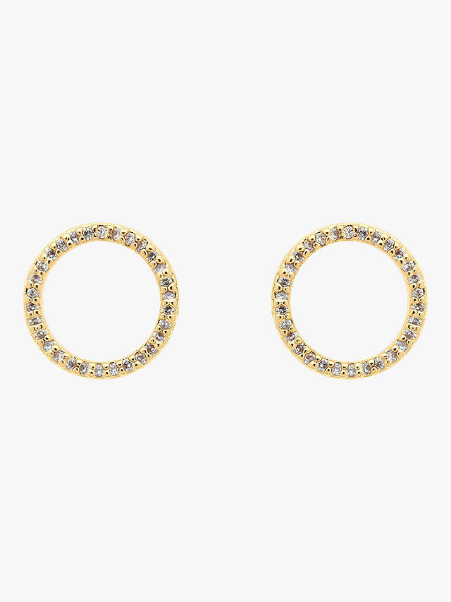 Melissa Odabash Crystal Circle Stud Earrings, Gold