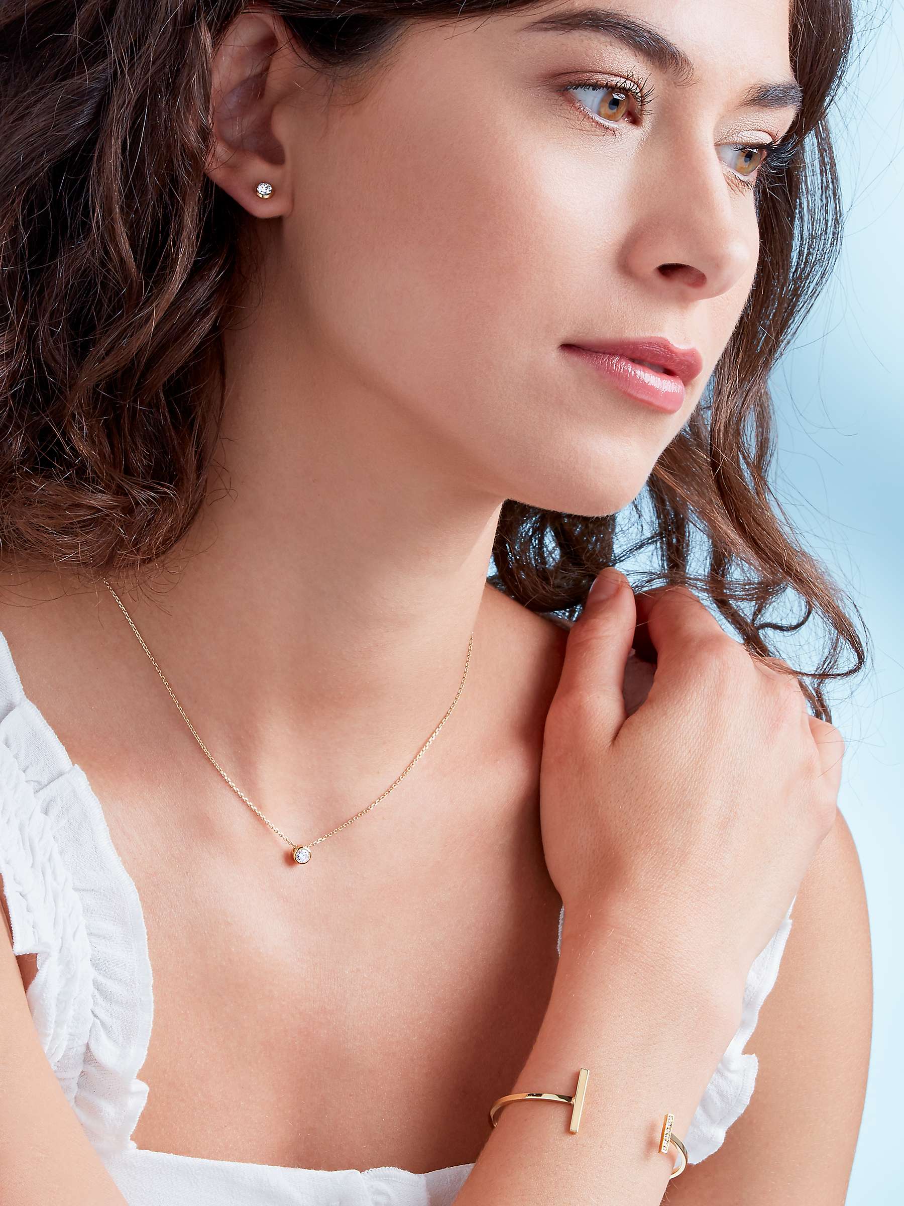 Buy Melissa Odabash Round Crystal Stud Earrings Online at johnlewis.com