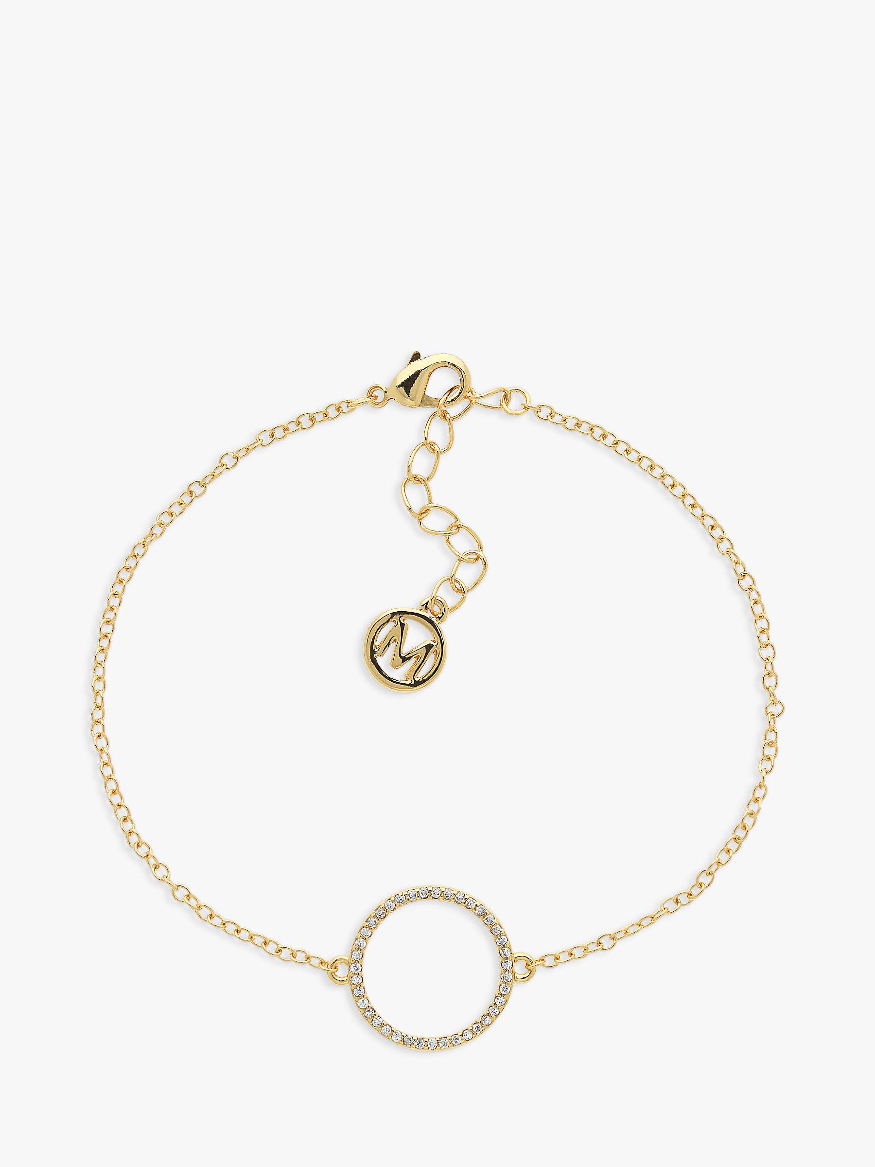 Buy Melissa Odabash Crystal Hoop Chain Bracelet, Gold Online at johnlewis.com