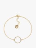 Melissa Odabash Crystal Hoop Chain Bracelet, Gold