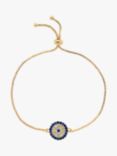Melissa Odabash Crystal Eye Chain Bracelet, Gold/Blue