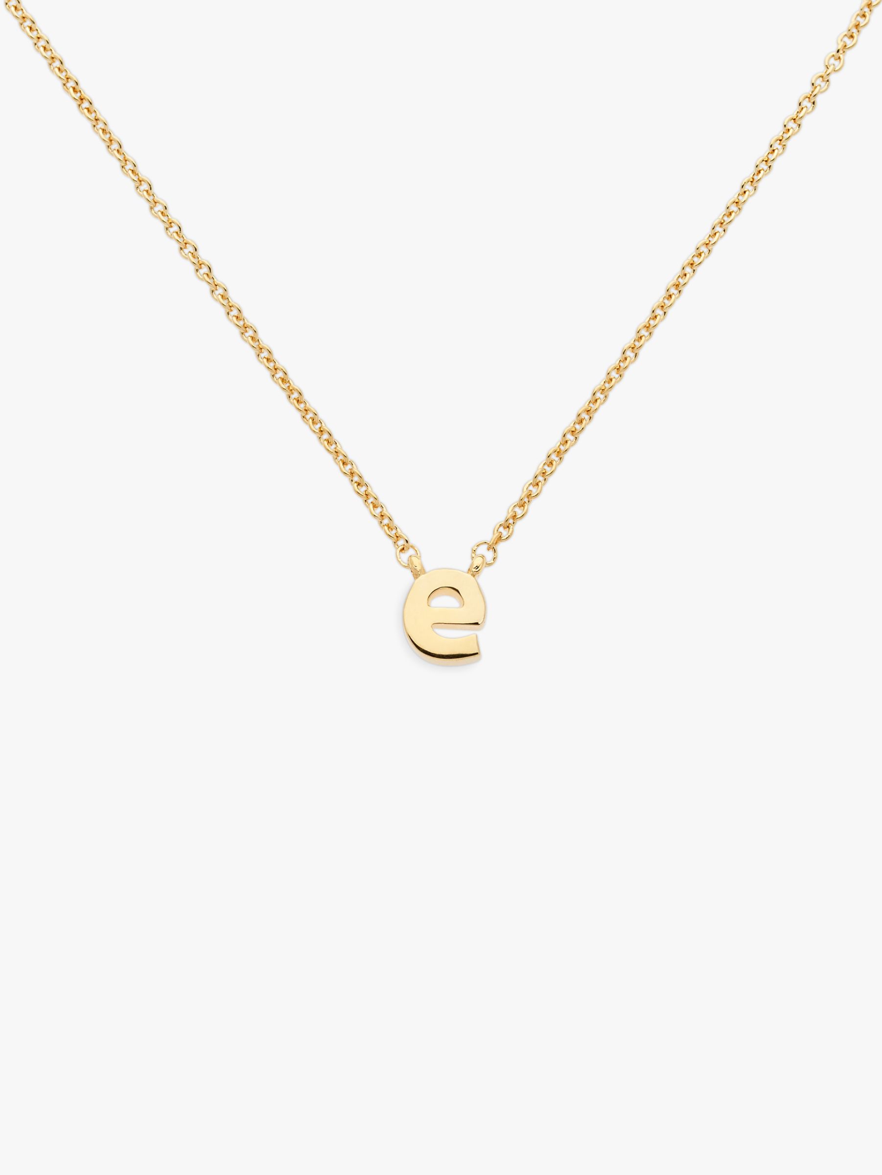 Melissa Odabash Gold Plated Initial Pendant Necklace, E