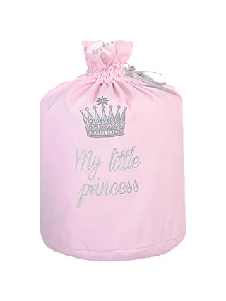 Rachel Riley My Little Princess Crown Laundry Bag, Light Pink