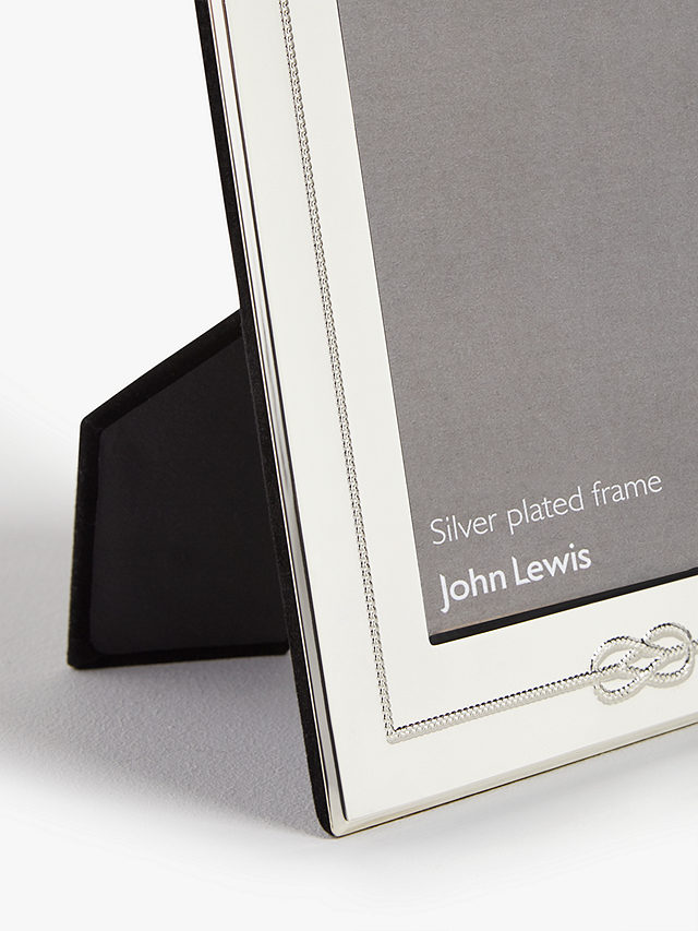 John Lewis Victoria Love Knot Photo Frame, 5 x 7" (13 x 18cm), Silver Plated