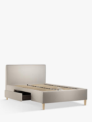 John Lewis & Partners Emily 2 Drawer Storage Upholstered Bed Frame, Double, Topaz Beige