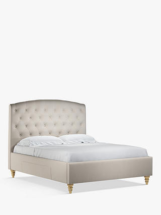 John Lewis Partners Rouen 2 Drawer, King Single Upholstered Bed Frame With Storage