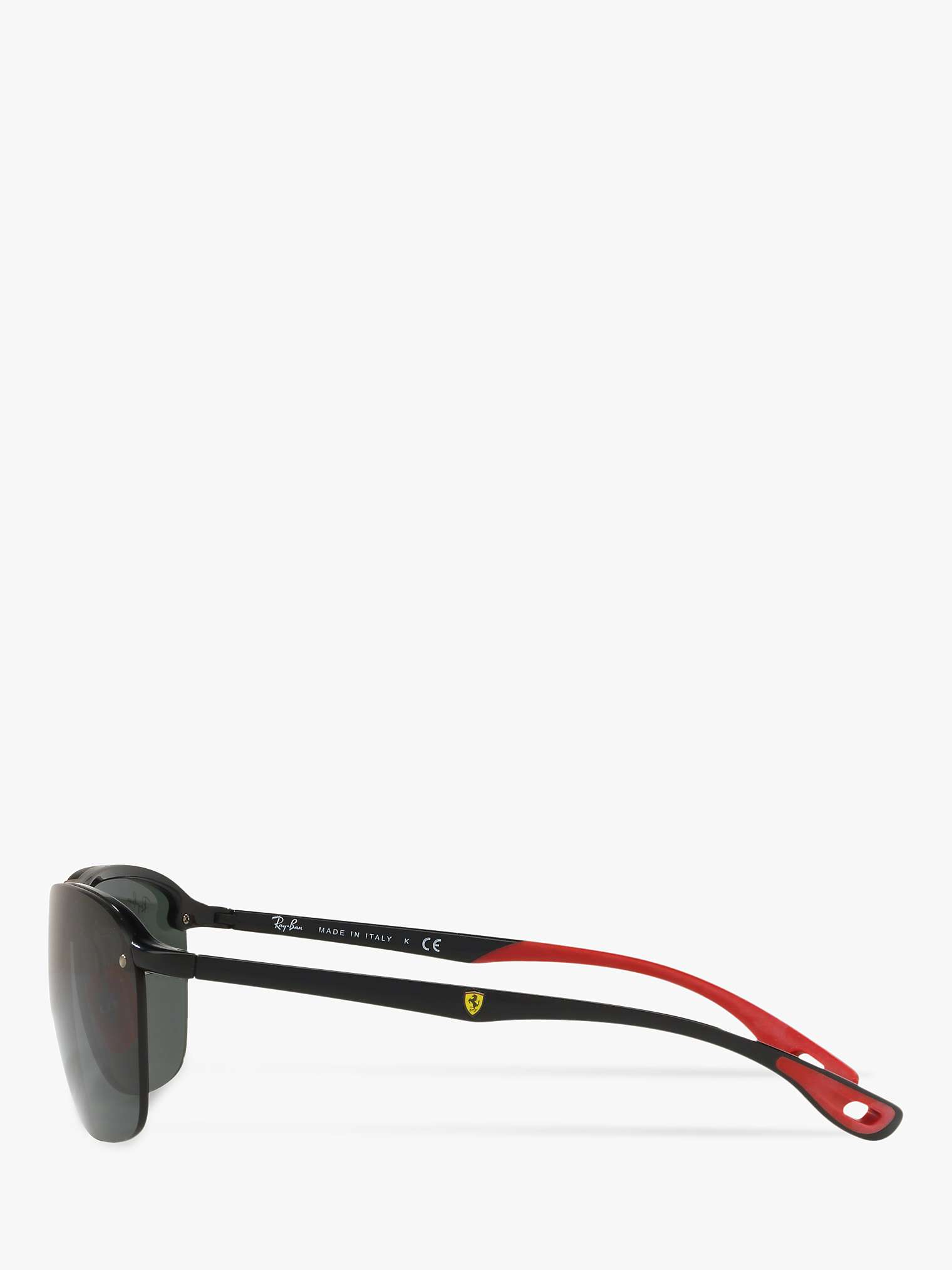 Buy Ray-Ban RB4302M Men's Scuderia Ferrari Collection Oval Sunglasses, Black Red/Green Online at johnlewis.com