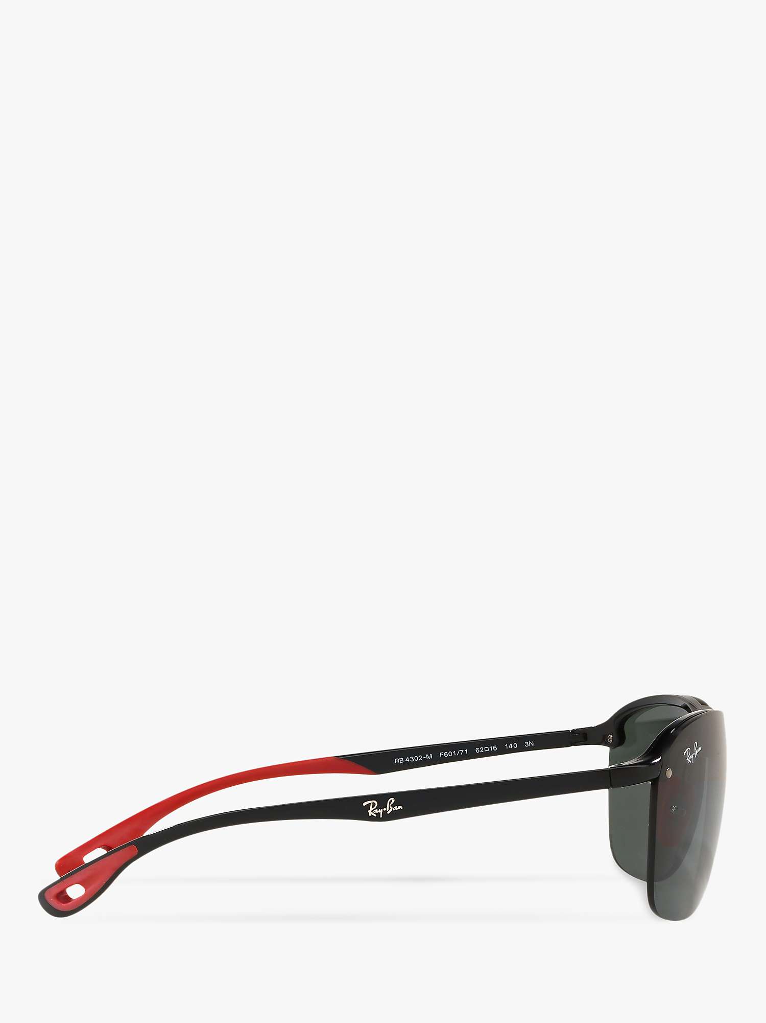 Buy Ray-Ban RB4302M Men's Scuderia Ferrari Collection Oval Sunglasses, Black Red/Green Online at johnlewis.com