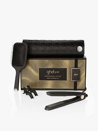 ghd Gold Hair Straightener Smooth Styling Gift Set, Black