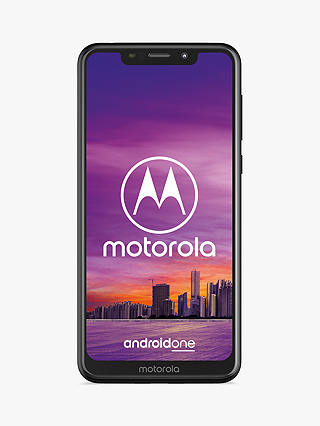 Motorola One Dual SIM Smartphone, Android, 5.9", 4G LTE, SIM Free, 64GB, Black