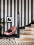 Cole & Son Jaspe Stripe Wallpaper, 110/4025, Black/White