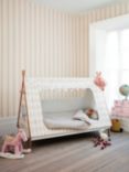 Cole & Son Polo Stripe Wallpaper, 110/1004, Soft Pink