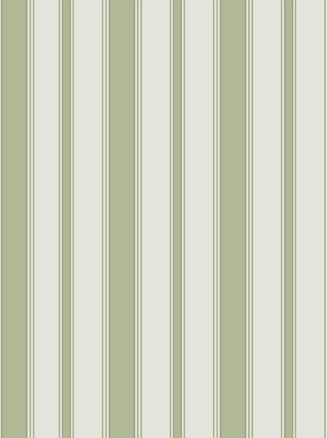 Cole & Son Cambridge Stripe Wallpaper, 110/8038, Leaf Green