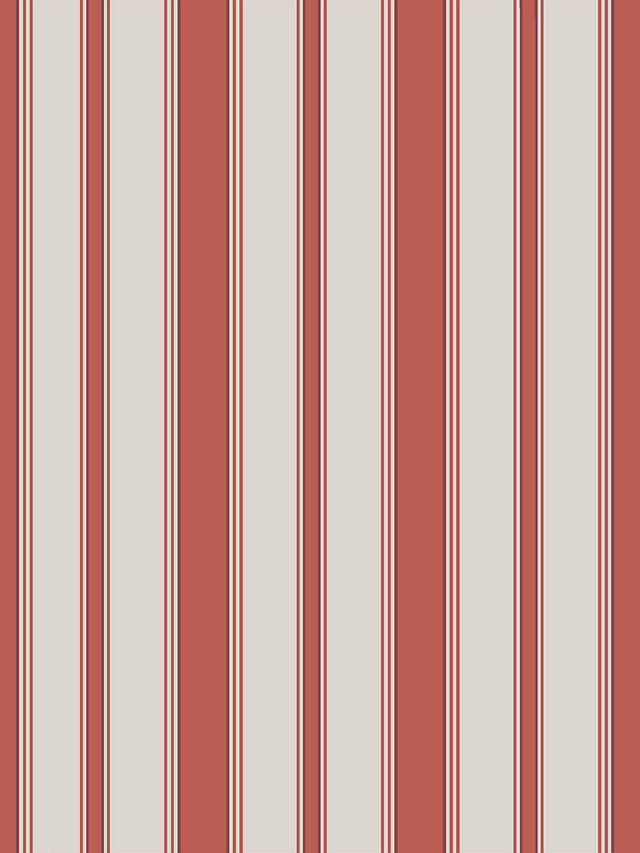 Cole & Son Cambridge Stripe Wallpaper, 96/1001, Red