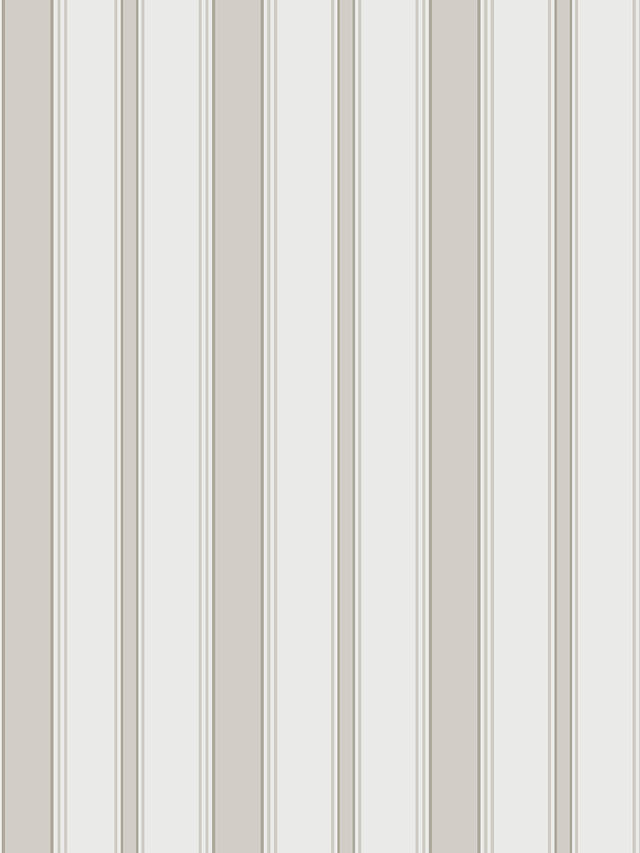 Cole & Son Cambridge Stripe Wallpaper, 110/8040, Stone/White