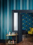 Cole & Son Carousel Stripe Wallpaper, 110/9042, Blue