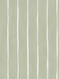 Cole & Son Marquee Stripe Wallpaper, 110/2009, Soft Olive