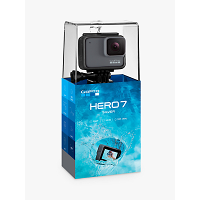 GoPro HERO7 Silver Camcorder, 4K Ultra HD, 30 FPS, 10MP, Wi-Fi, Waterproof, GPS