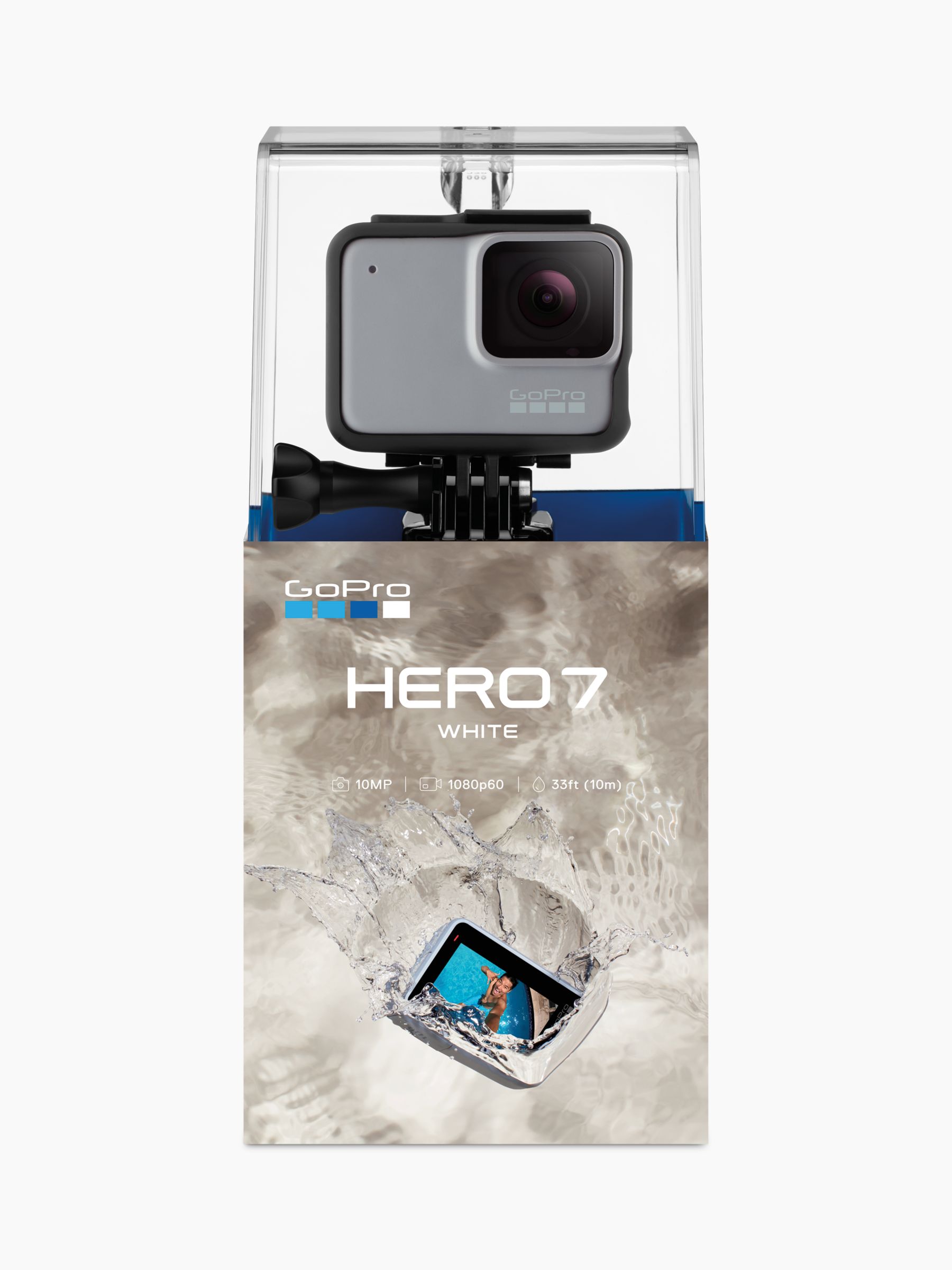 GoPro HERO7 White Camcorder, 1440p, Full HD, 10MP, Wi-Fi