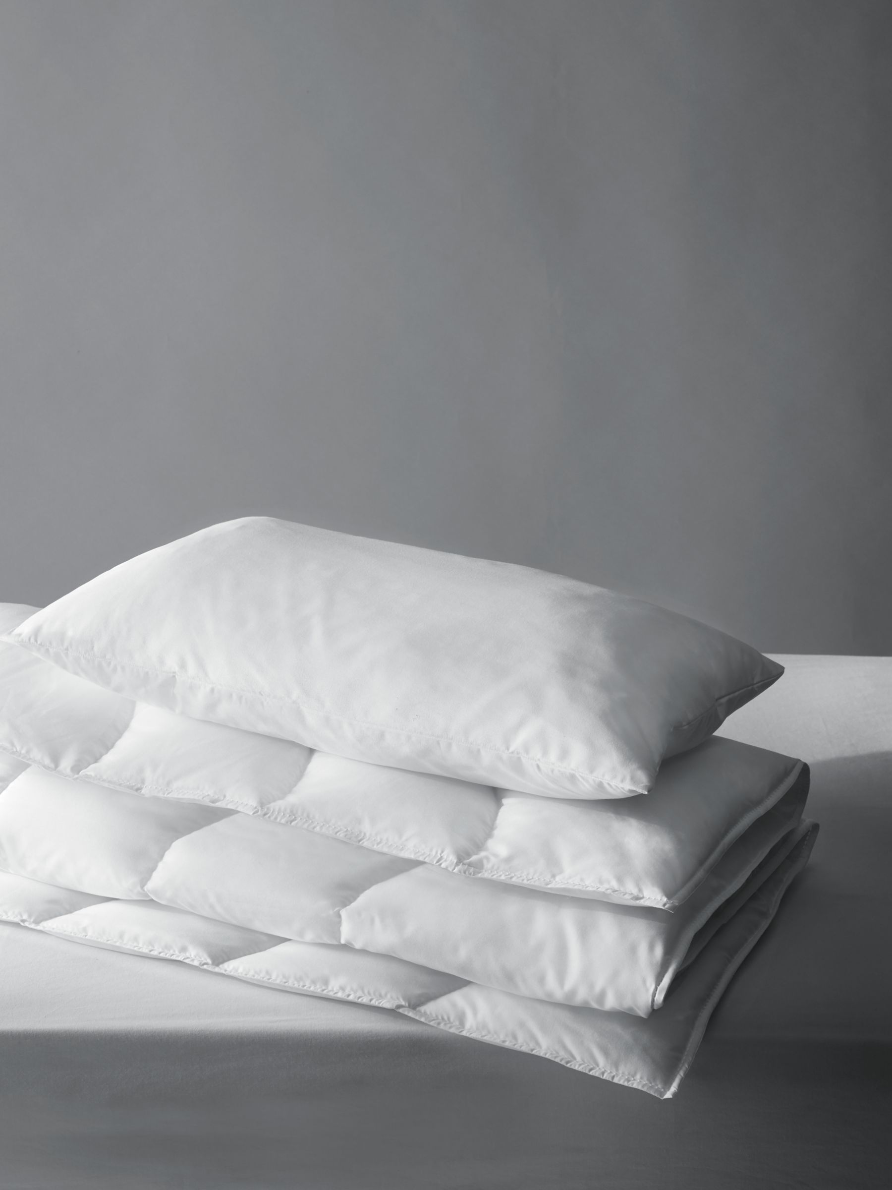 John Lewis & Partners Soft Touch Washable Cotbed Duvet and Junior Pillow Bundle, 4 Tog