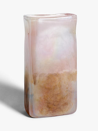 John Lewis & Partners Iridescence Glass Vase, Pink, H30cm