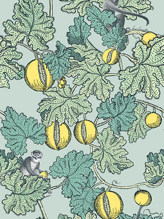 Cole & Son Fruotto Proibito Wallpaper, 114/1002 Seafoam & Lemon
