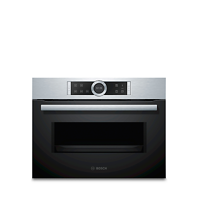 Bosch Serie 8 CFA634GS1B Built-In Compact Microwave Oven, Silver