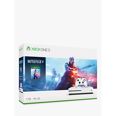 Microsoft Xbox One S Console, 1TB, with Wireless Controller and Battlefield V Game Bundle