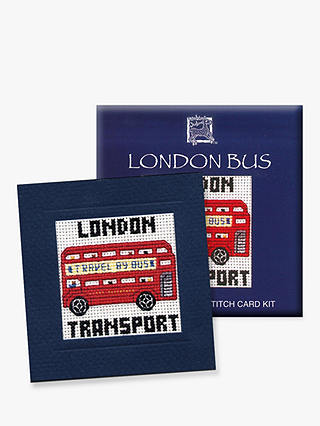 Textile Heritage London Bus Counted Cross Stitch Card Kit